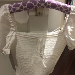 New Aritzia Wilfred smocked top